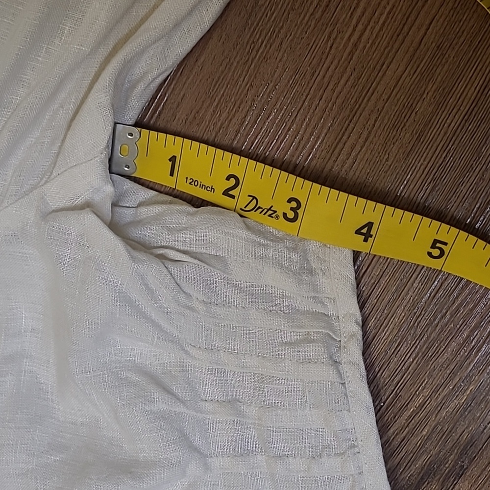 J. Crew Cream Maxi Dress used good condition for women zise m  100%linen. - Picture 8 of 16